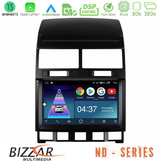 Bizzar ND Series 8Core Android13 2+32GB VW Touareg 2002 – 2010 Navigation Multimedia Tablet 9"