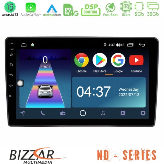 Bizzar ND Series 8Core Android13 2+32GB VW Passat Navigation Multimedia Tablet 9"