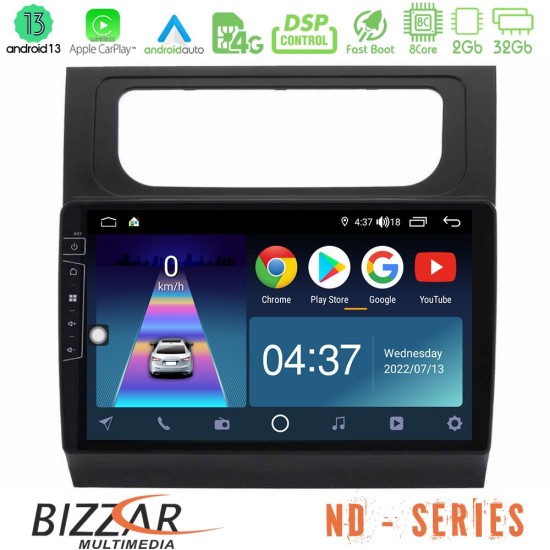 Bizzar ND Series 8Core Android13 2+32GB VW Touran 2011-2015 Navigation Multimedia Tablet 10"