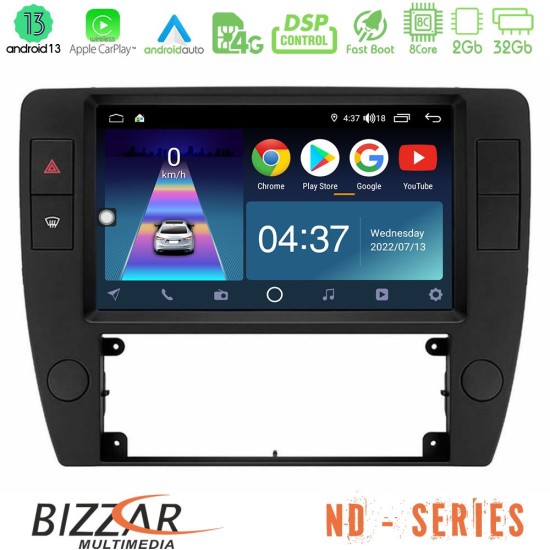 Bizzar ND Series 8Core Android13 2+32GB VW Passat B5 2001-2005 Navigation Multimedia Tablet 9"