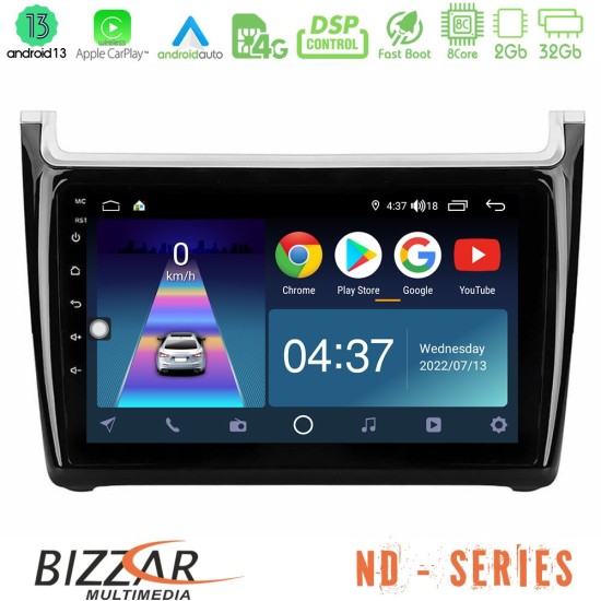 Bizzar ND Series 8Core Android13 2+32GB Vw Polo Navigation Multimedia Tablet 9"