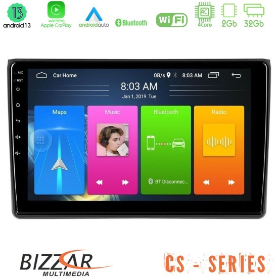 Bizzar CS Series 4Core Android13 2+32GB Audi A4 B7 Navigation Multimedia Tablet 9"