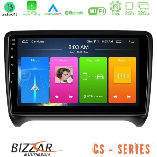 Bizzar CS Series 4Core Android13 2+32GB Audi TT B7 Navigation Multimedia Tablet 9"