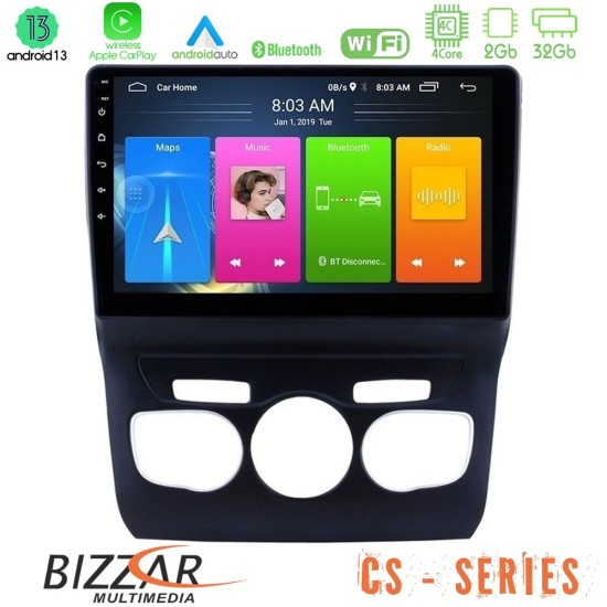 Bizzar CS Series 4Core Android13 2+32GB Citroen C4L Navigation Multimedia Tablet 10"