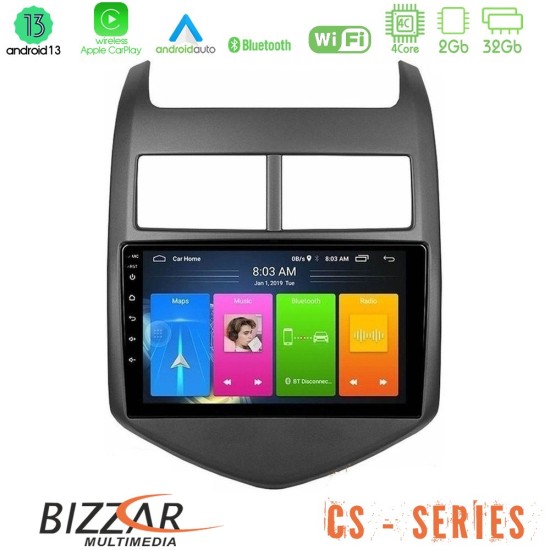 Bizzar CS Series 4Core Android13 2+32GB Chevrolet Aveo 2011-2017 Navigation Multimedia Tablet 9"