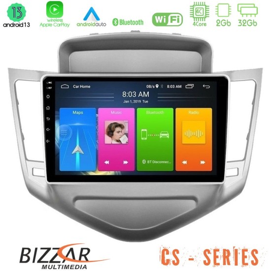 Bizzar CS Series 4Core Android13 2+32GB Chevrolet Cruze 2009-2012 Navigation Multimedia Tablet 9"