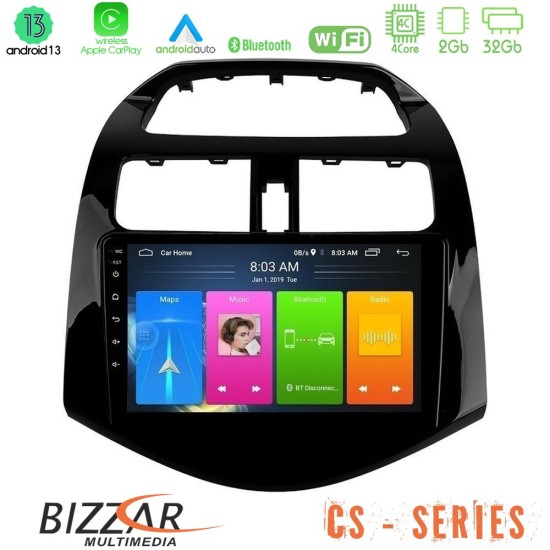 Bizzar CS Series 4Core Android13 2+32GB Chevrolet Spark 2009-2015 Navigation Multimedia Tablet 9"