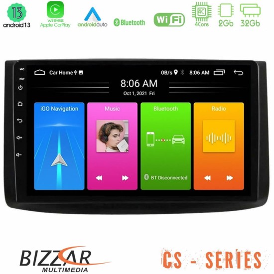 Bizzar CS Series 4Core Android13 2+32GB Chevrolet Aveo 2006-2010 Navigation Multimedia Tablet 9"