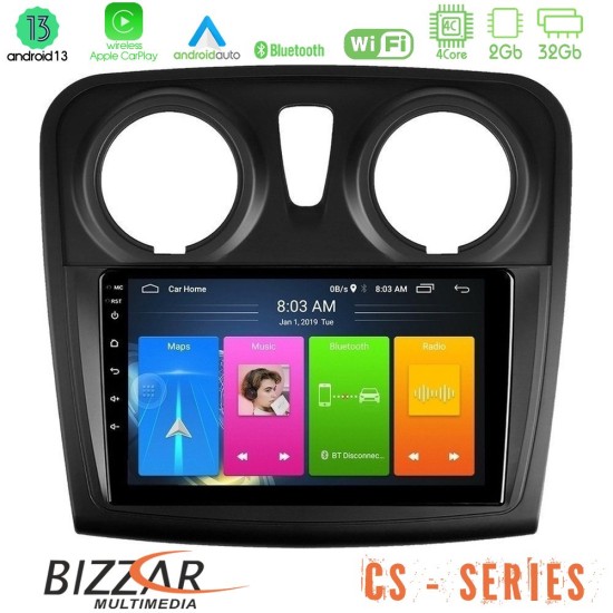 Bizzar CS Series 4Core Android13 2+32GB Dacia Dokker 2014-2021 Navigation Multimedia Tablet 9"