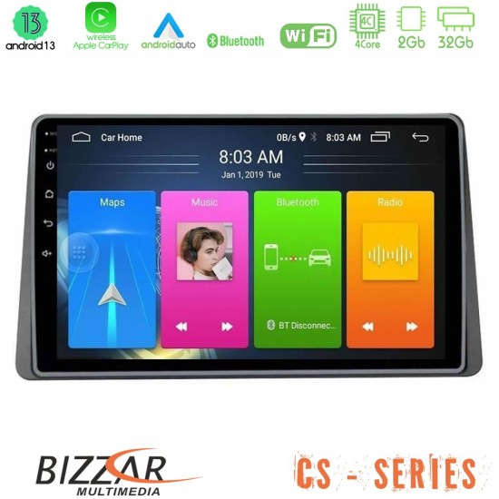 Bizzar CS Series 4Core Android13 2+32GB Dacia Duster 2019-> Navigation Multimedia Tablet 9"