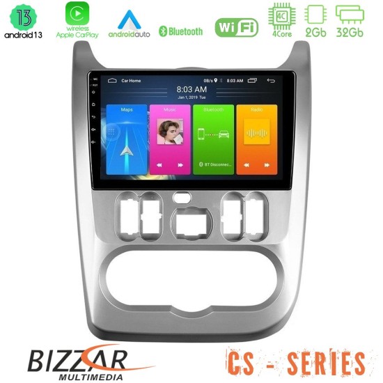 Bizzar CS Series 4Core Android13 2+32GB Dacia Duster/Sandero/Logan Navigation Multimedia Tablet 9"