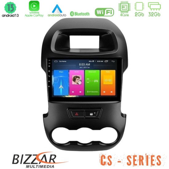 Bizzar CS Series 4Core Android13 2+32GB Ford Ranger 2012-2016 Navigation Multimedia Tablet 9"