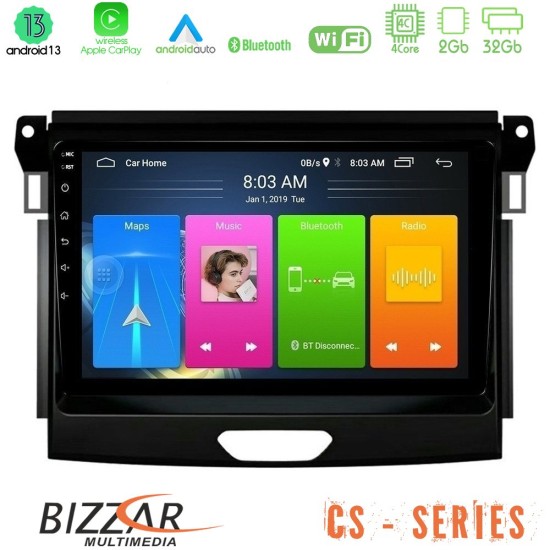 Bizzar CS Series 4Core Android13 2+32GB Ford Ranger 2017-2022 Navigation Multimedia Tablet 9"