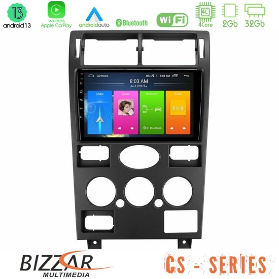 Bizzar CS Series 4Core Android13 2+32GB Ford Mondeo 2001-2004 Navigation Multimedia Tablet 9"