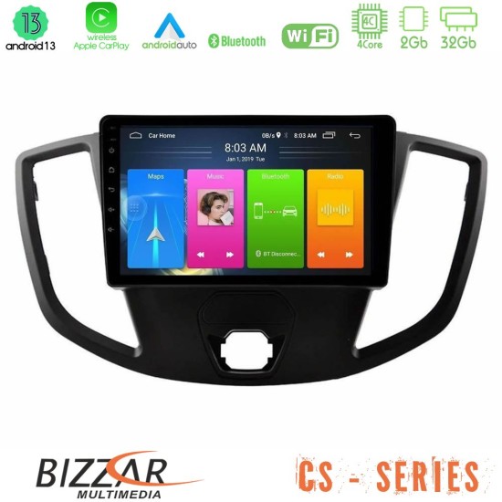 Bizzar CS Series 4Core Android13 2+32GB Ford Transit 2014-> Navigation Multimedia Tablet 9"