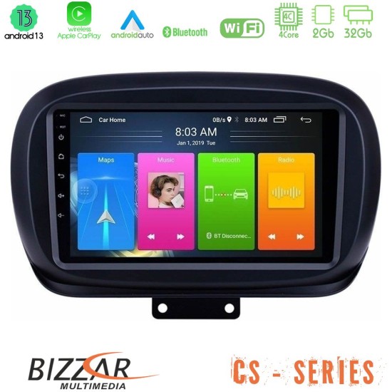 Bizzar CS Series 4Core Android13 2+32GB Fiat 500X Navigation Multimedia Tablet 9"