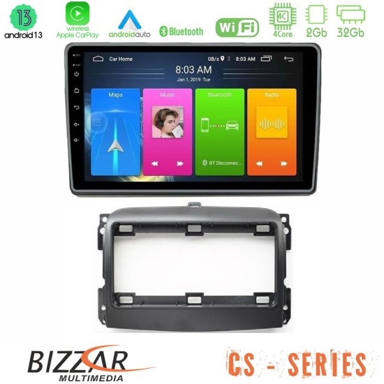 Bizzar CS Series 4Core Android13 2+32GB Fiat 500L Navigation Multimedia Tablet 10"