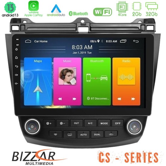 Bizzar CS Series 4Core Android13 2+32GB Honda Accord 2002-2008 Navigation Multimedia Tablet 10"