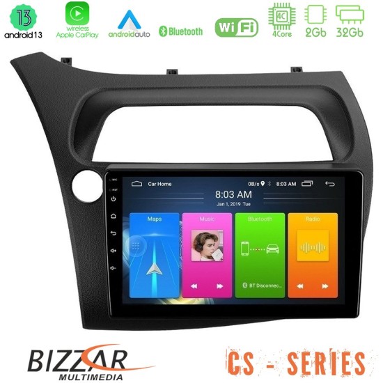 Bizzar CS Series 4Core Android13 2+32GB Honda Civic Navigation Multimedia Tablet 9"