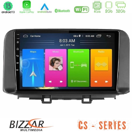 Bizzar CS Series 4Core Android13 2+32GB Hyundai Kona 2018-2023 Navigation Multimedia Tablet 10"