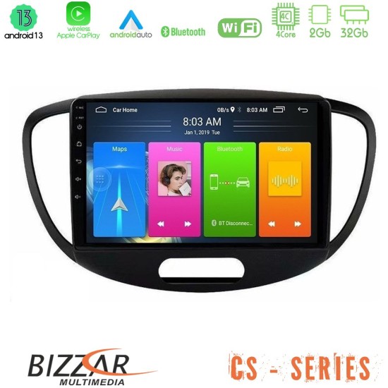 Bizzar CS Series 4Core Android13 2+32GB Hyundai i10 2008-2014 Navigation Multimedia Tablet 9"