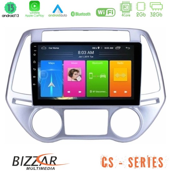 Bizzar CS Series 4Core Android13 2+32GB Hyundai i20 2012-2014 Navigation Multimedia Tablet 9"