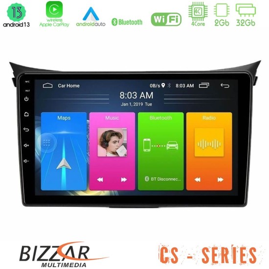 Bizzar CS Series 4Core Android13 2+32GB Hyundai i30 2012-2017 Navigation Multimedia Tablet 9"