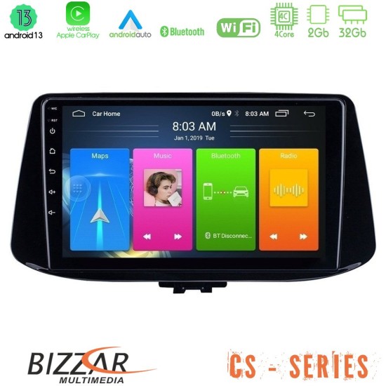 Bizzar CS Series 4Core Android13 2+32GB Hyundai i30 Navigation Multimedia Tablet 9"