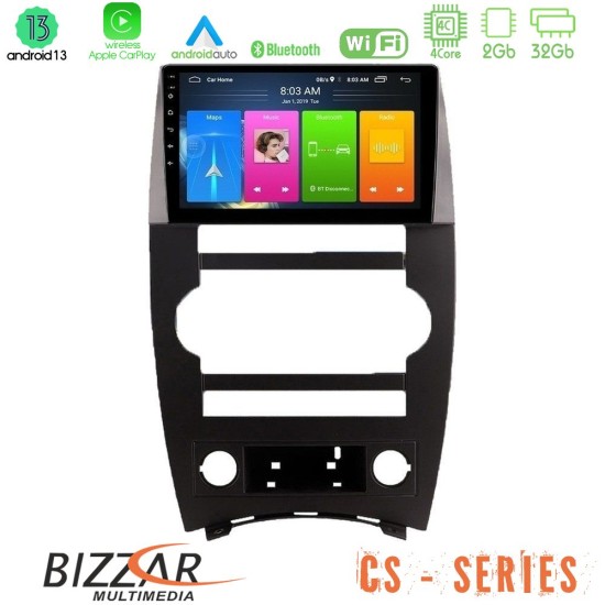 Bizzar CS Series 4Core Android13 2+32GB Jeep Commander 2007-2008 Navigation Multimedia Tablet 9"