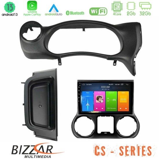 Bizzar CS Series 4Core Android13 2+32GB Jeep Wrangler 2014-2017 Navigation Multimedia Tablet 10"