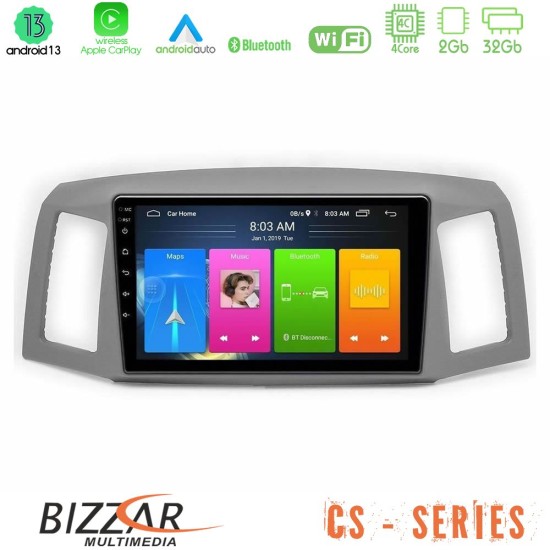 Bizzar CS Series 4Core Android13 2+32GB Jeep Grand Cherokee 2005-2007 Navigation Multimedia Tablet 10"