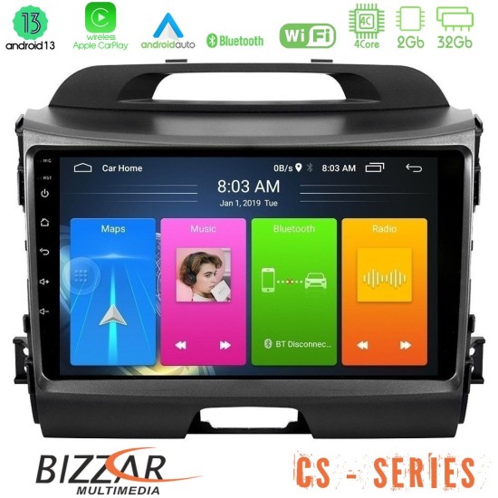 Bizzar CS Series 4Core Android13 2+32GB Kia Sportage Navigation Multimedia Tablet 9"