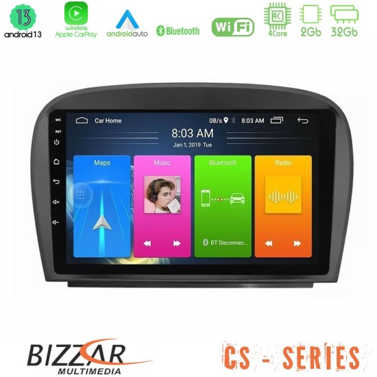 Bizzar CS Series 4Core Android13 2+32GB Mercedes SL Class 2005-2011 Navigation Multimedia Tablet 9"