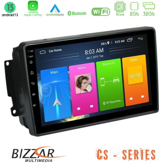 Bizzar CS Series 4Core Android13 2+32GB Mercedes C/CLK/G Class (W203/W209) Navigation Multimedia Tablet 9"