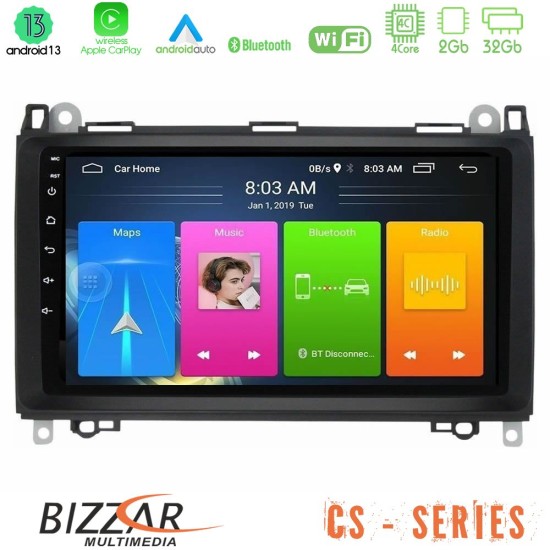 Bizzar CS Series 4Core Android13 2+32GB Mercedes A/B/Vito/Sprinter Class Navigation Multimedia Tablet 9"