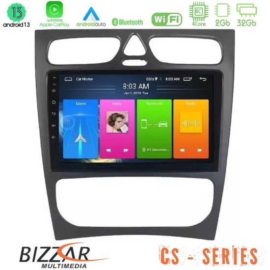 Bizzar CS Series 4Core Android13 2+32GB Mercedes C Class (W203) Navigation Multimedia Tablet 9"