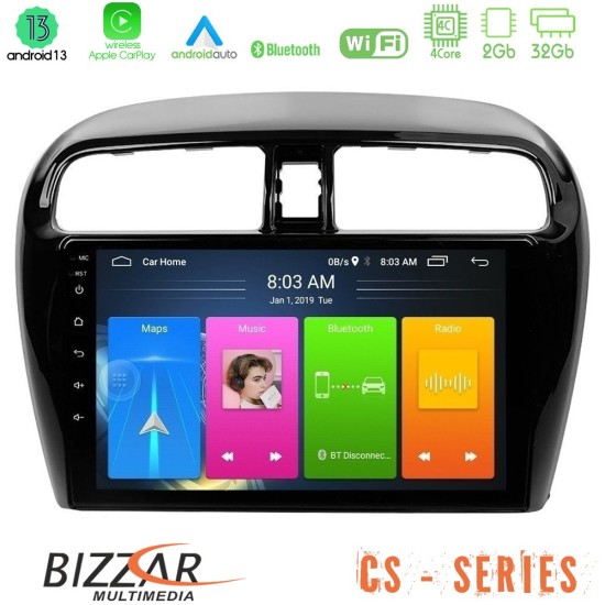 Bizzar CS Series 4Core Android13 2+32GB Mitsubishi Space Star 2013-2016 Navigation Multimedia Tablet 9"