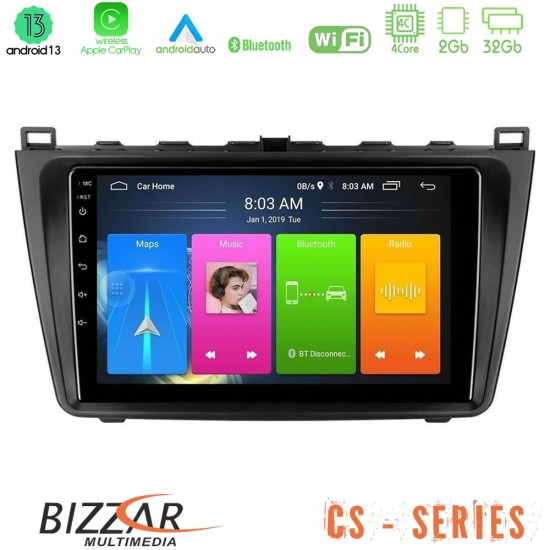 Bizzar CS Series 4Core Android13 2+32GB Mazda 6 2008-2012 Navigation Multimedia Tablet 9"