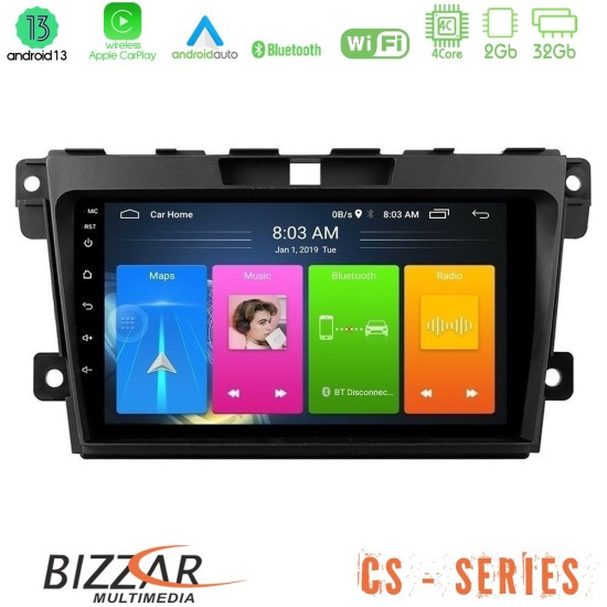 Bizzar CS Series 4Core Android13 2+32GB Mazda CX-7 2007-2011 Navigation Multimedia Tablet 9"