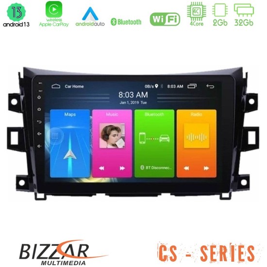 Bizzar CS Series 4Core Android13 2+32GB Nissan Navara NP300 Navigation Multimedia Tablet 9"