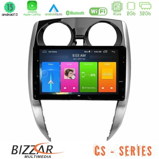 Bizzar CS Series 4Core Android13 2+32GB Nissan Note 2013-2018 Navigation Multimedia Tablet 10"