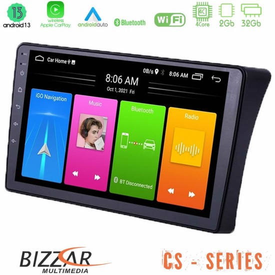 Bizzar CS Series 4Core Android13 2+32GB Nissan Navara D40 Navigation Multimedia Tablet 9"