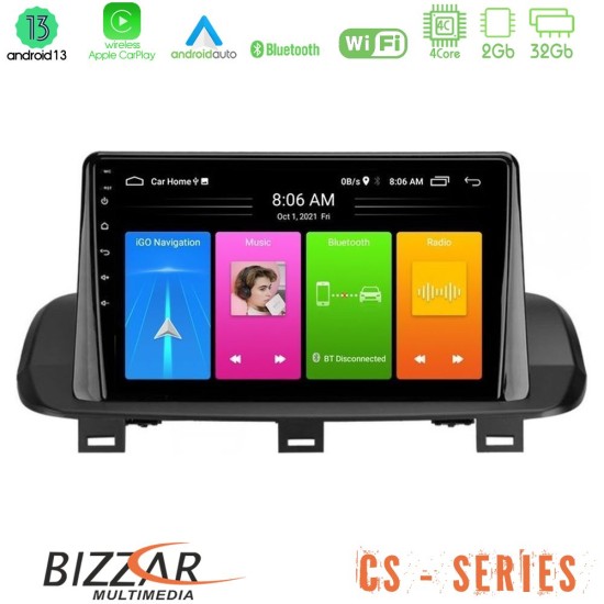 Bizzar CS Series 4Core Android13 2+32GB Nissan Qashqai J12 & X-Trail T33 Navigation Multimedia Tablet 10"