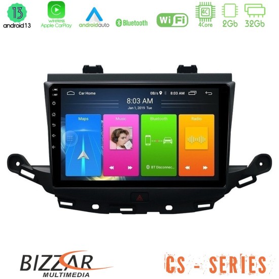 Bizzar CS Series 4Core Android13 2+32GB Opel Astra K 2015-2019 Navigation Multimedia Tablet 9"