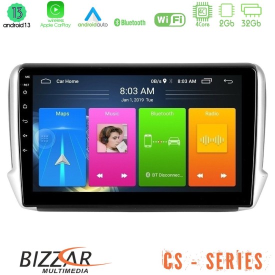 Bizzar CS Series 4Core Android13 2+32GB Peugeot 208/2008 Navigation Multimedia Tablet 10"