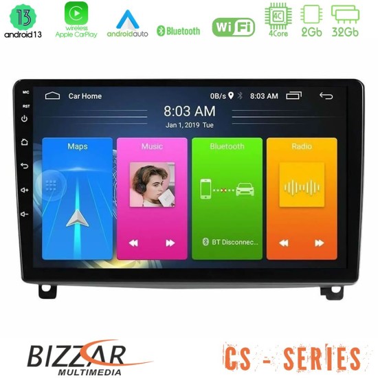 Bizzar CS Series 4Core Android13 2+32GB Peugeot 407 Navigation Multimedia Tablet 9"