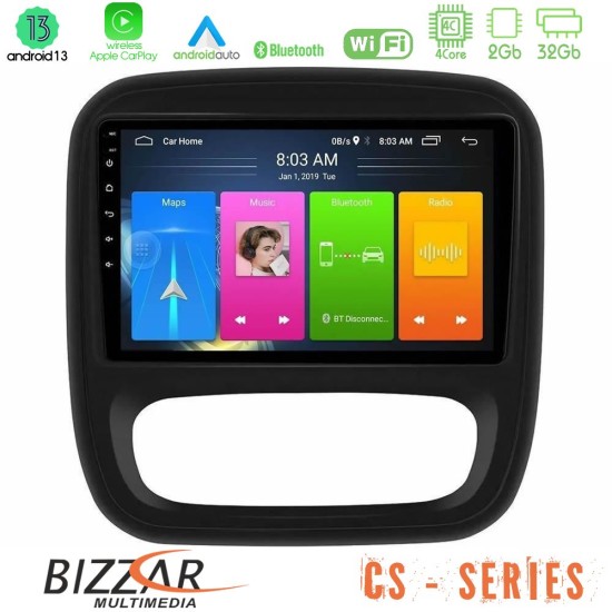 Bizzar CS Series 4Core Android13 2+32GB Renault/Nissan/Opel/Fiat Navigation Multimedia Tablet 9"