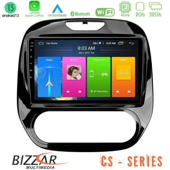 Bizzar CS Series 4Core Android13 2+32GB Renault Captur 2013-2019 (Manual AC) Navigation Multimedia Tablet 9"