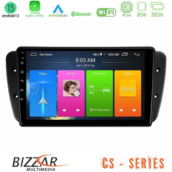 Bizzar CS Series 4Core Android13 2+32GB Seat Ibiza 2008-2012 Navigation Multimedia Tablet 9"