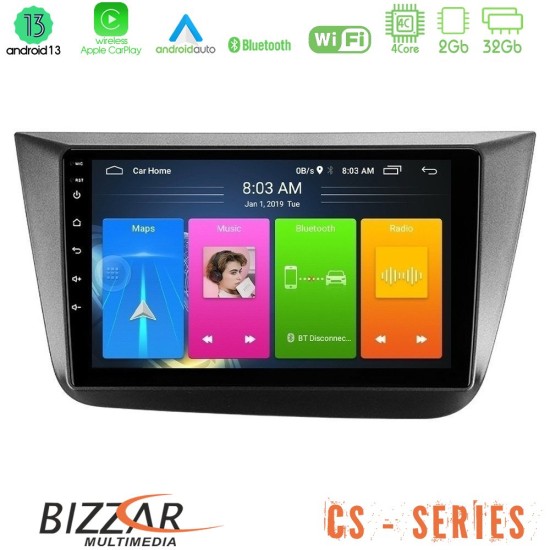 Bizzar CS Series 4Core Android13 2+32GB Seat Altea 2004-2015 Navigation Multimedia Tablet 9"